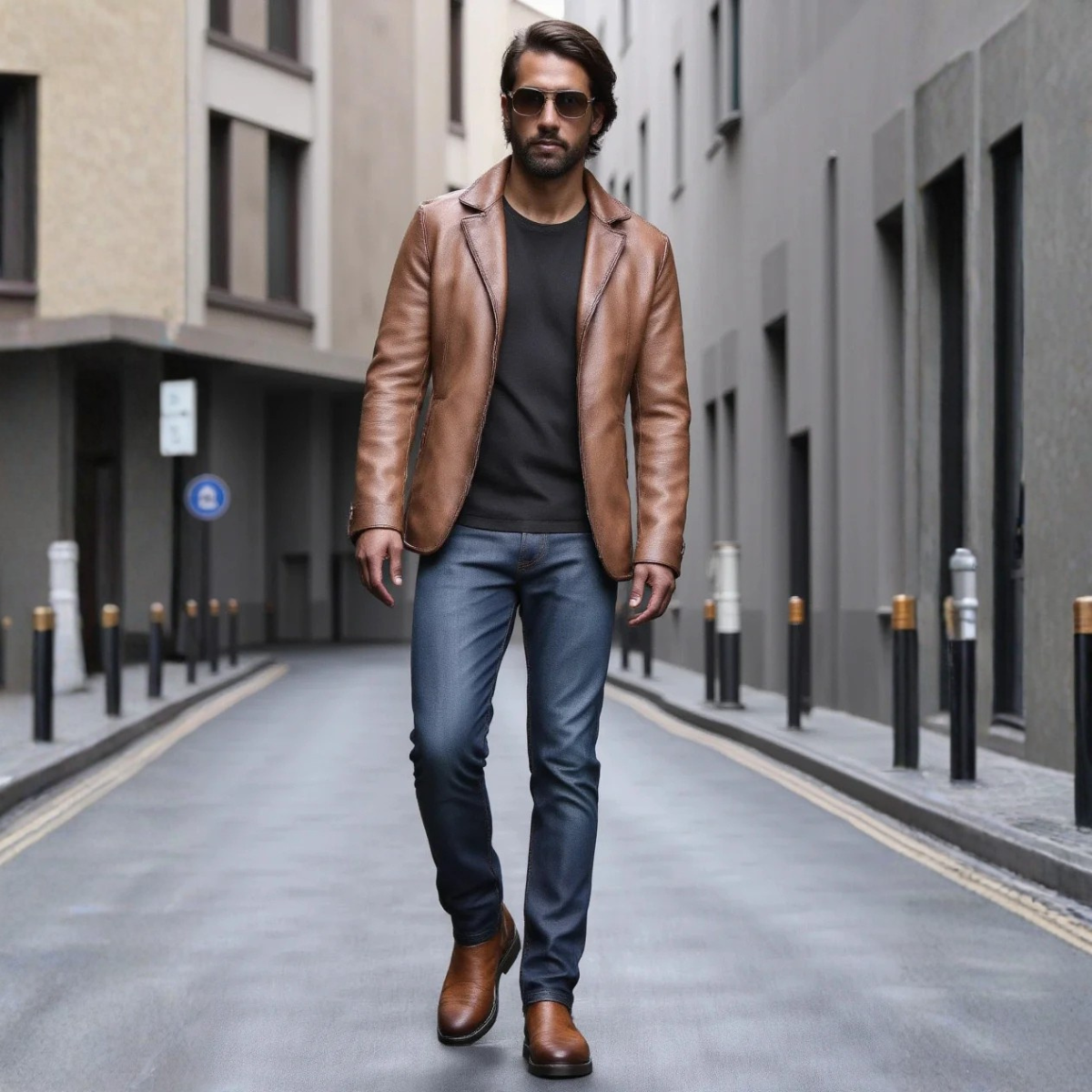 Brown Leather Men's Chelsea Ankle Boots