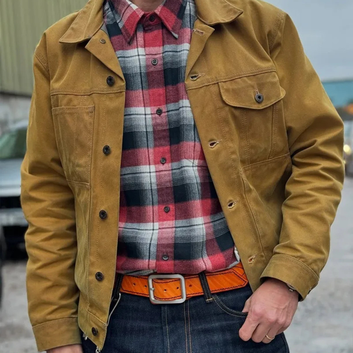Classic Mens Vintage Canvas Ranch Jacket