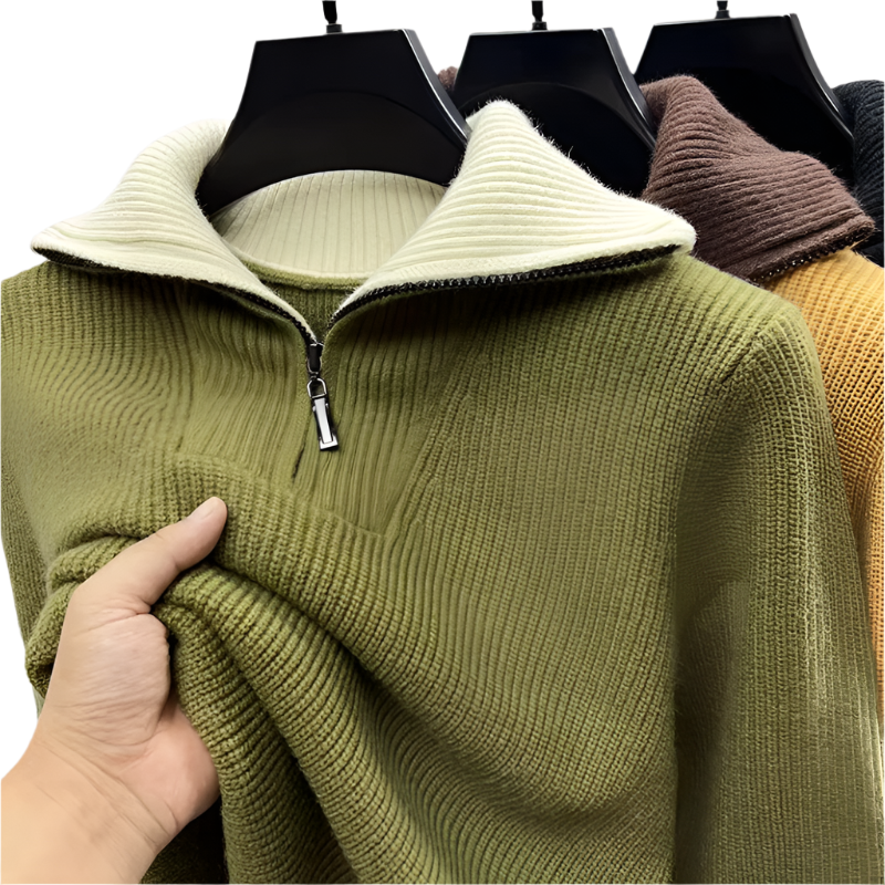 Warm Quarter Zip Men's Fleece Jacket