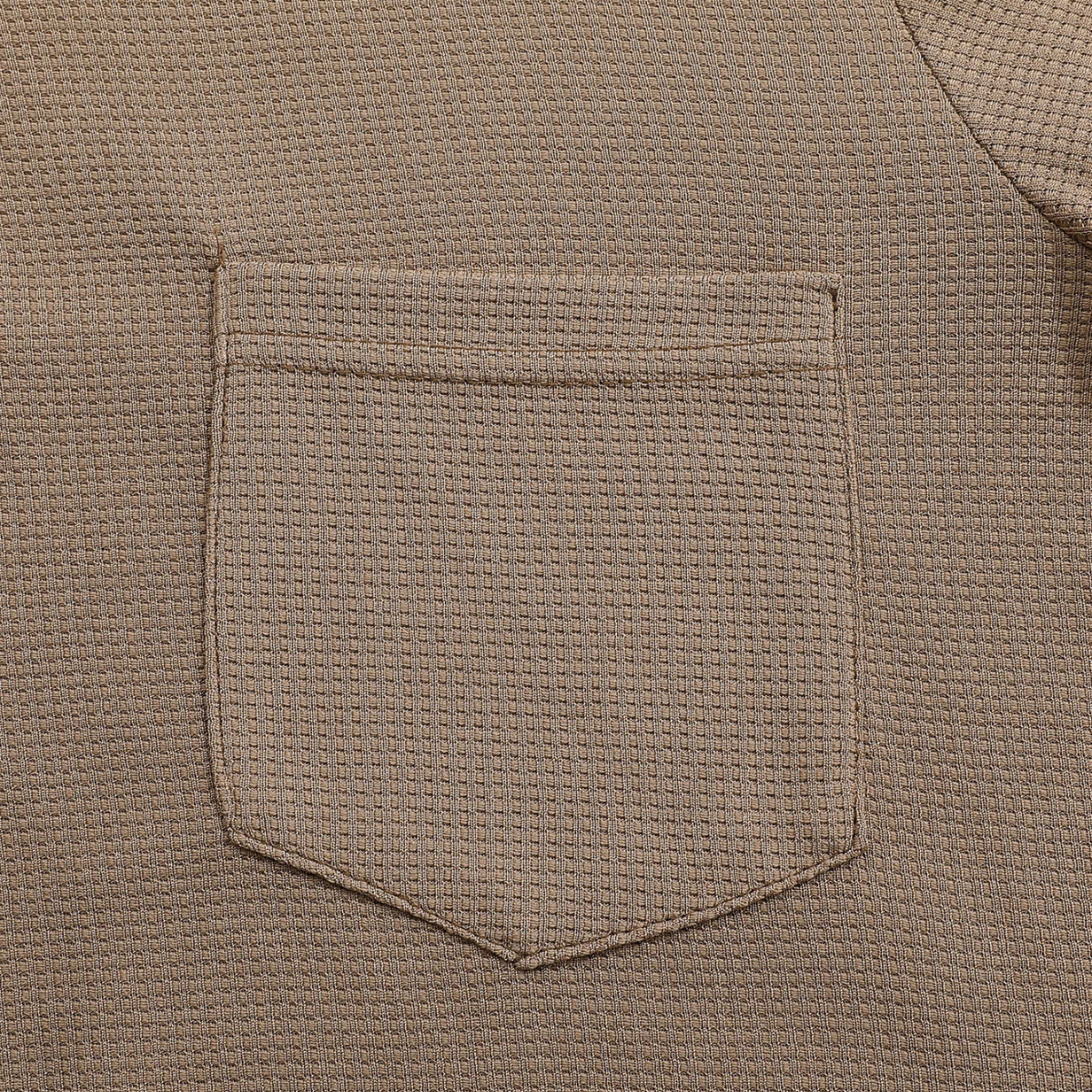 Relaxed Fit Men's Waffle Knit Casual Shirt