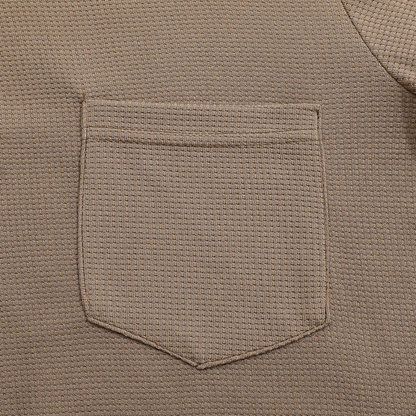 Relaxed Fit Men's Waffle Knit Casual Shirt
