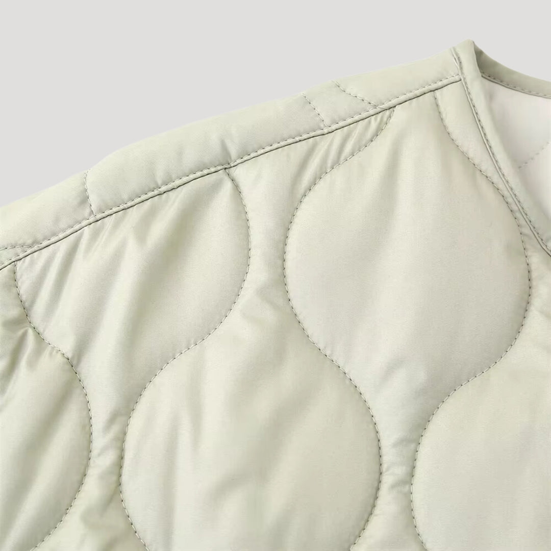 Ladies' Puffer Quilted Zipperless Vest Jacket
