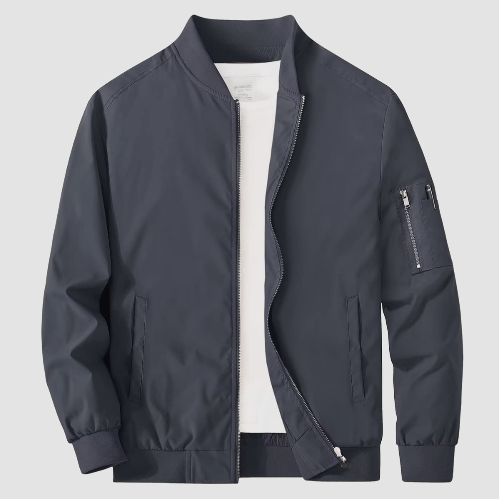 Slim Fit Mens Bomber Jacket Lightweight