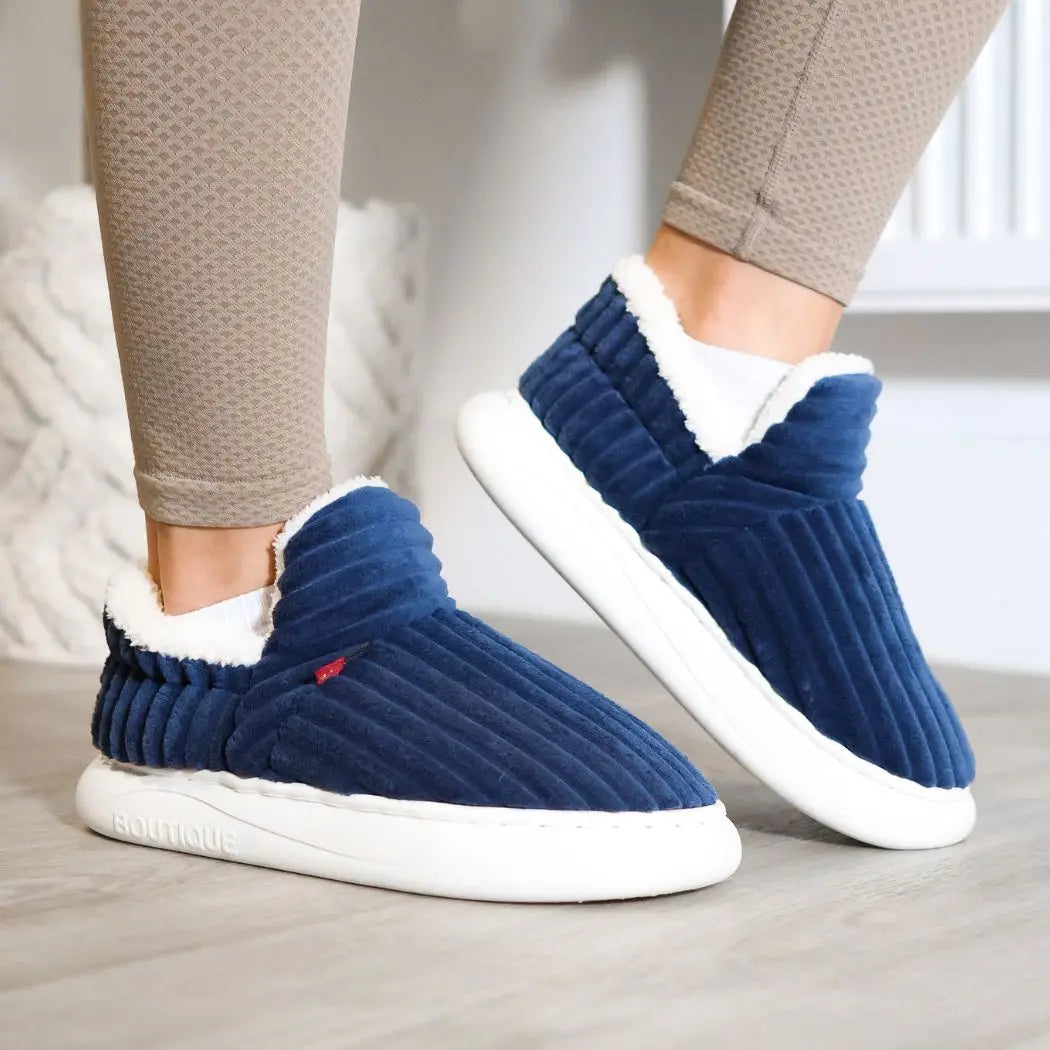 Soft Fuzzy Slippers - Warm Cozy Non Slip Winter Shoes