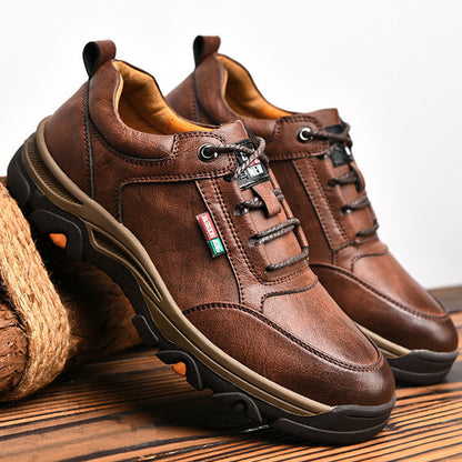 Men's Waterproof Non-Slip Leather Hiking Shoes