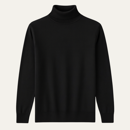 Men's Fitted Crew Neck Cotton Sweater - OutfitLondon