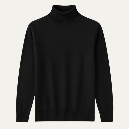 Men's Fitted Crew Neck Cotton Sweater - OutfitLondon