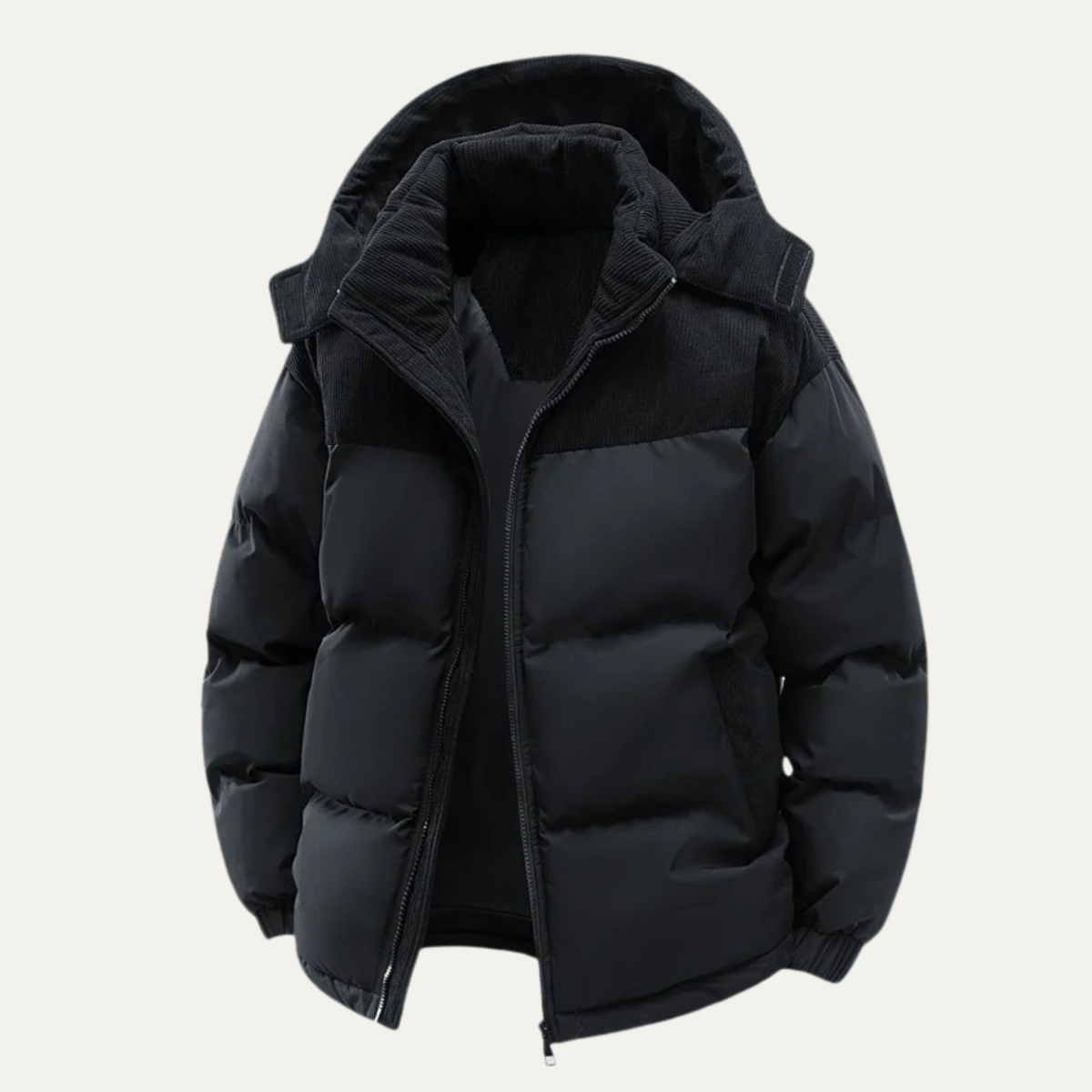 Warm Men's Padded Waterproof Parka Coat