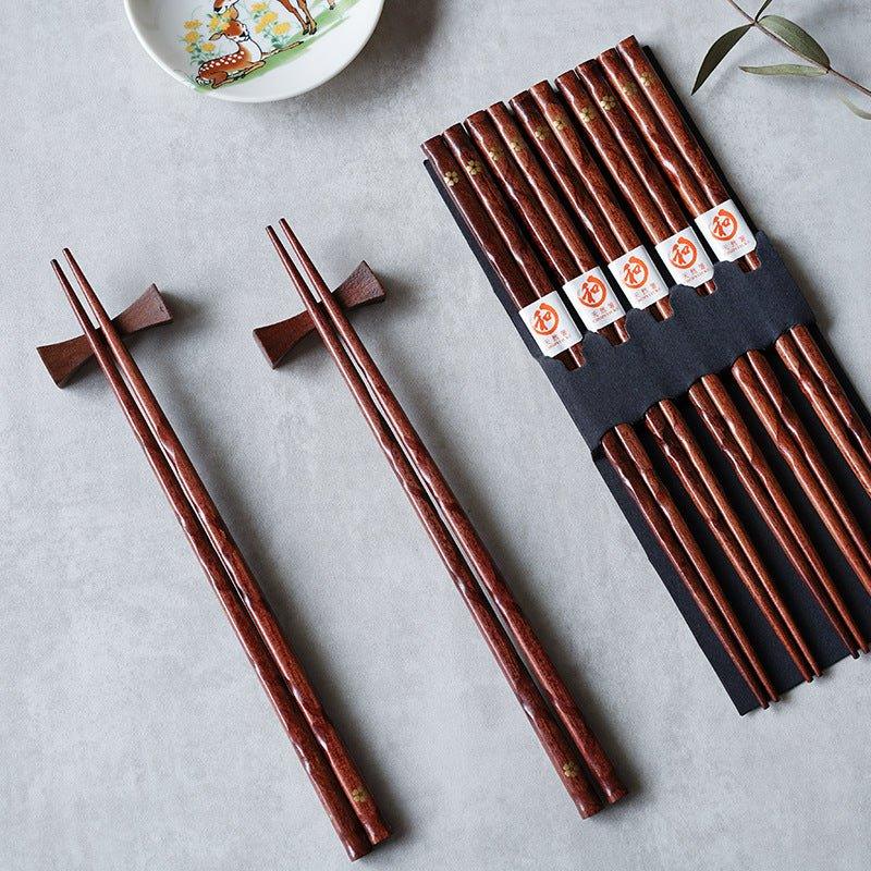 Asian Inspired Wooden Chopstick Pair - OutfitLondon