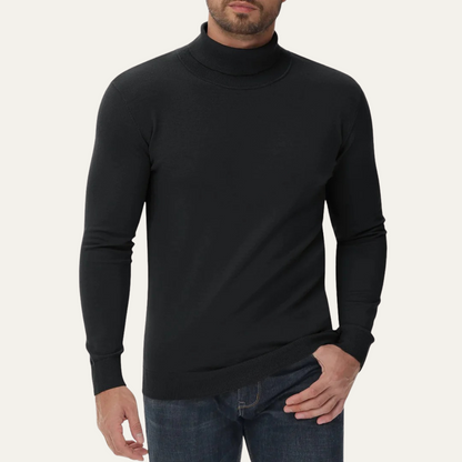 Men's Fitted Crew Neck Cotton Sweater