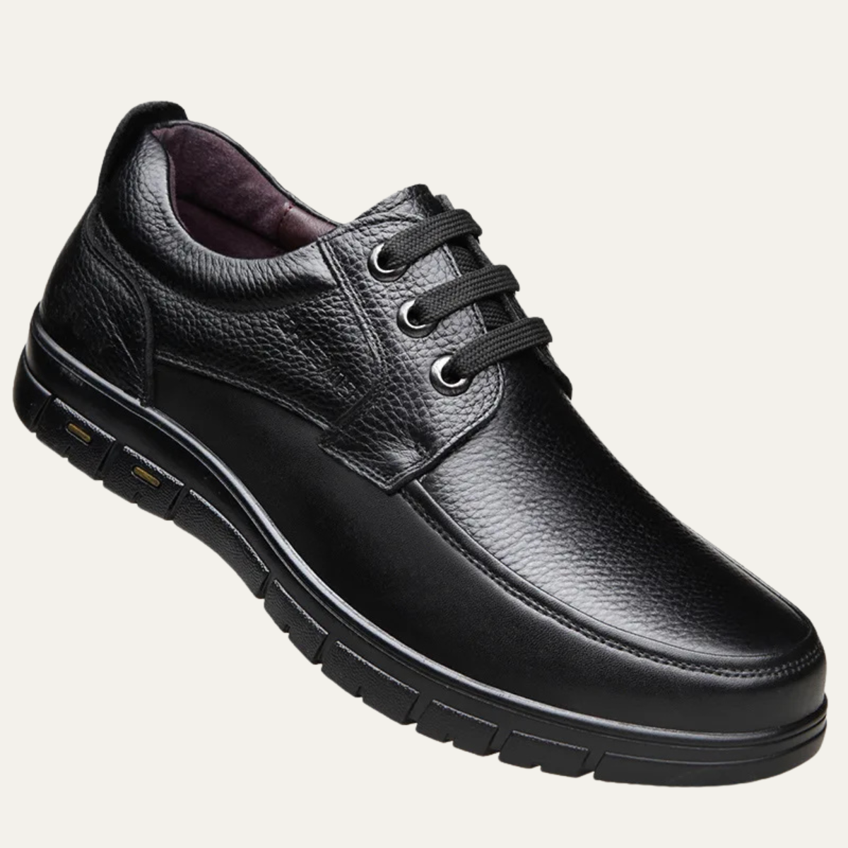 Comfortable Men's Brown Leather Lace Shoes