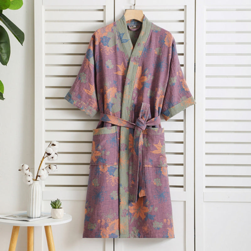 Luxe Cotton Bathrobe with Timeless Elegance