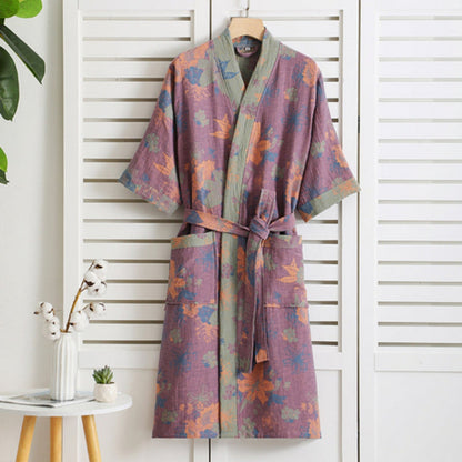 Luxe Cotton Bathrobe with Timeless Elegance
