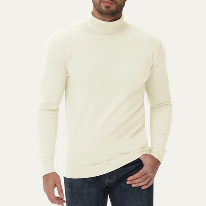 Men's Fitted Crew Neck Cotton Sweater