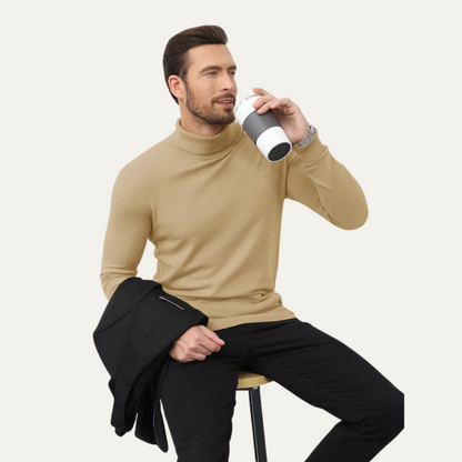 Men's Fitted Crew Neck Cotton Sweater