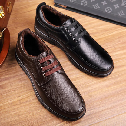 Comfortable Men's Brown Leather Lace Shoes