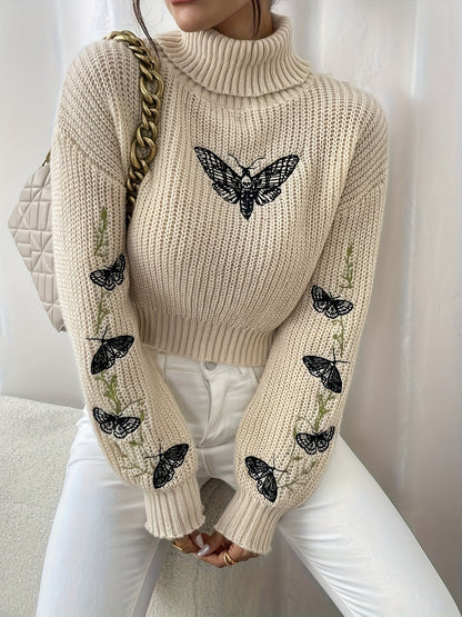 Cozy Women's Floral Knit Sweater