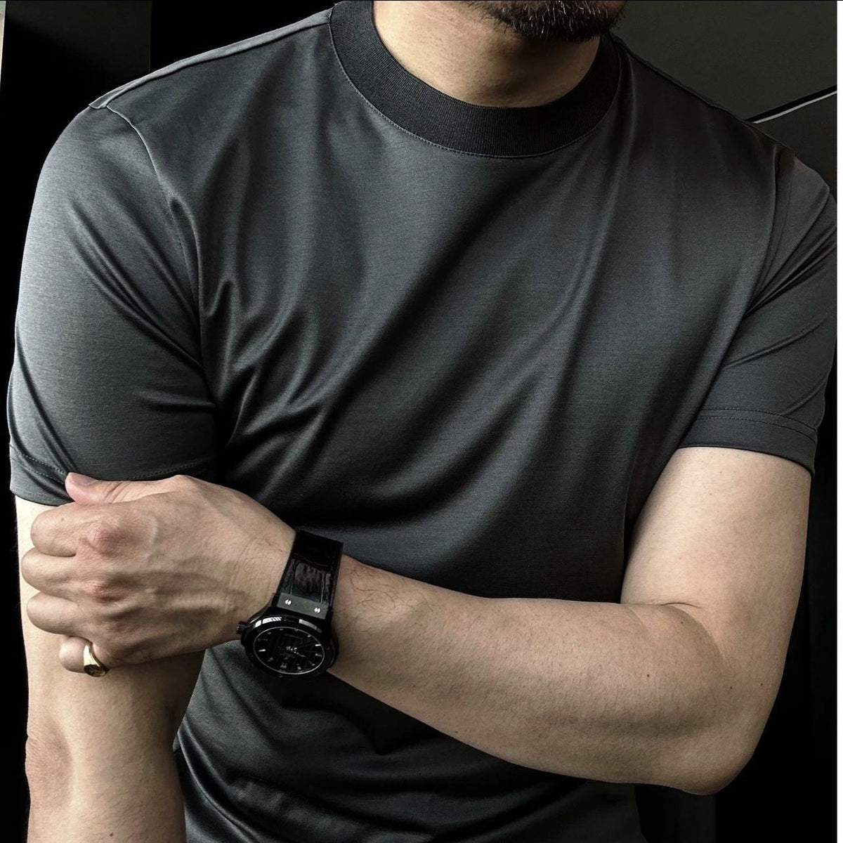 Men's Casual Cotton Short Sleeve Round Neck T-Shirt