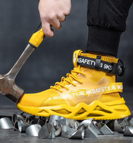 Men Work Boots Anti-puncture Safety Shoes Steel Toe Boots Slip Resistant Shoes