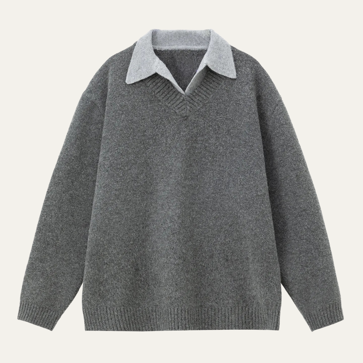 Warm Mens Wool Knit Crew Neck Sweater - OutfitLondon