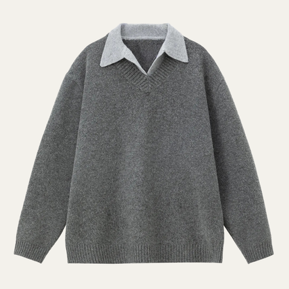 Warm Mens Wool Knit Crew Neck Sweater - OutfitLondon