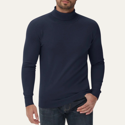 Men's Fitted Crew Neck Cotton Sweater