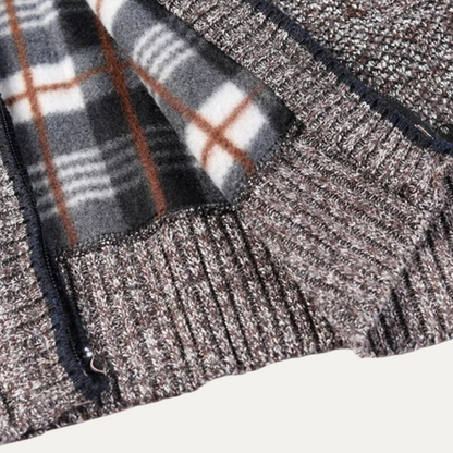 Warm Mens Knit Zipper Cardigan Sweater