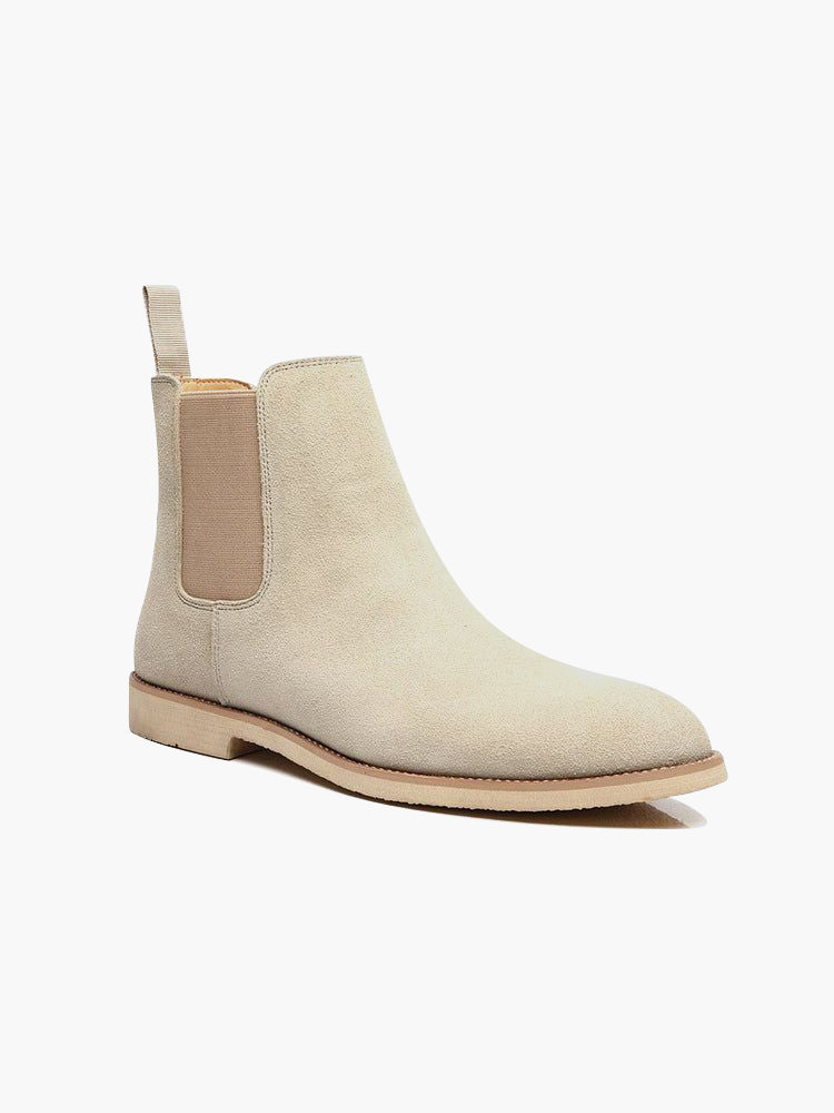 Men's Classic Dark Leather Ankle Boots Comfortable Fit