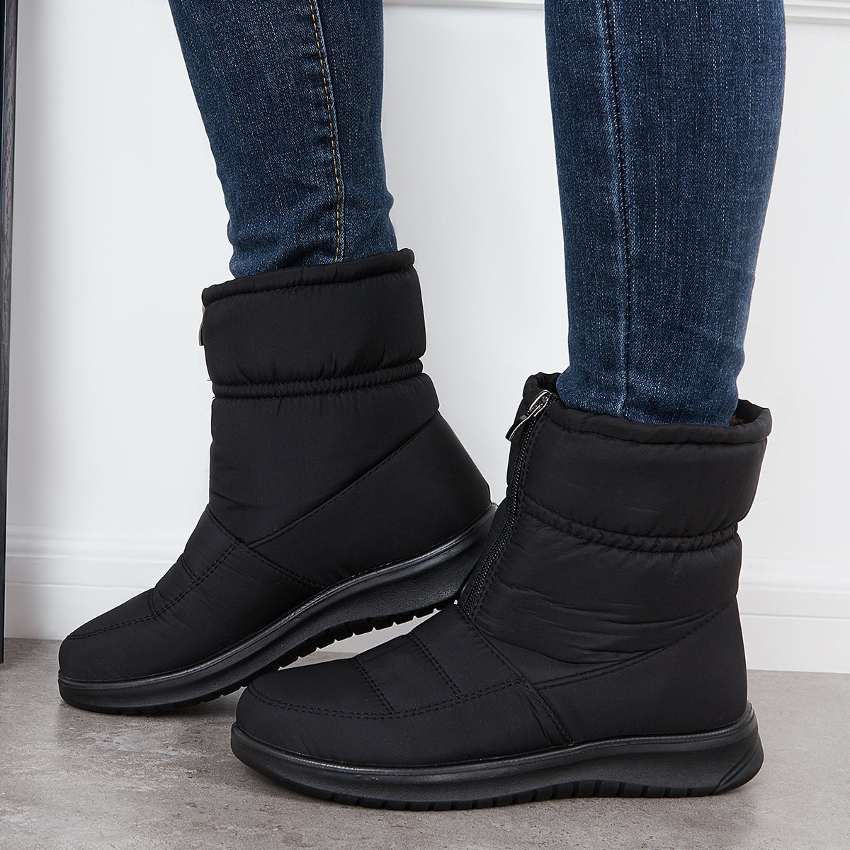 Waterproof Winter Snow Boots Warm Fur Lining Booties