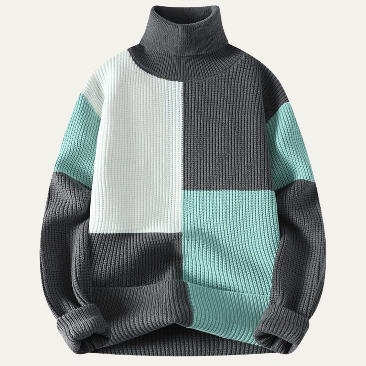 Men's Colourful Crew Neck Knit Sweater