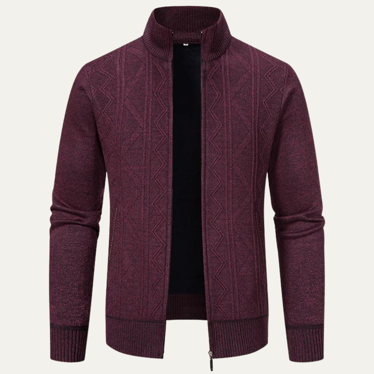 Warm Men's Crew Neck Winter Knit Sweater