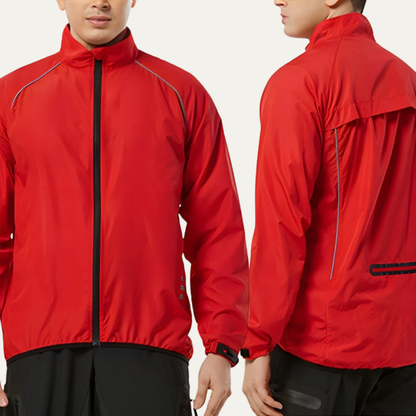 Men's Visibility High Neck Full Zip Bike Jacket