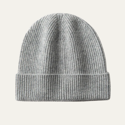 Warm Mens Cashmere Ribbed Winter Hat