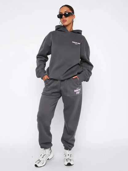 Pink Hoodie and Sweatpants Set for Women