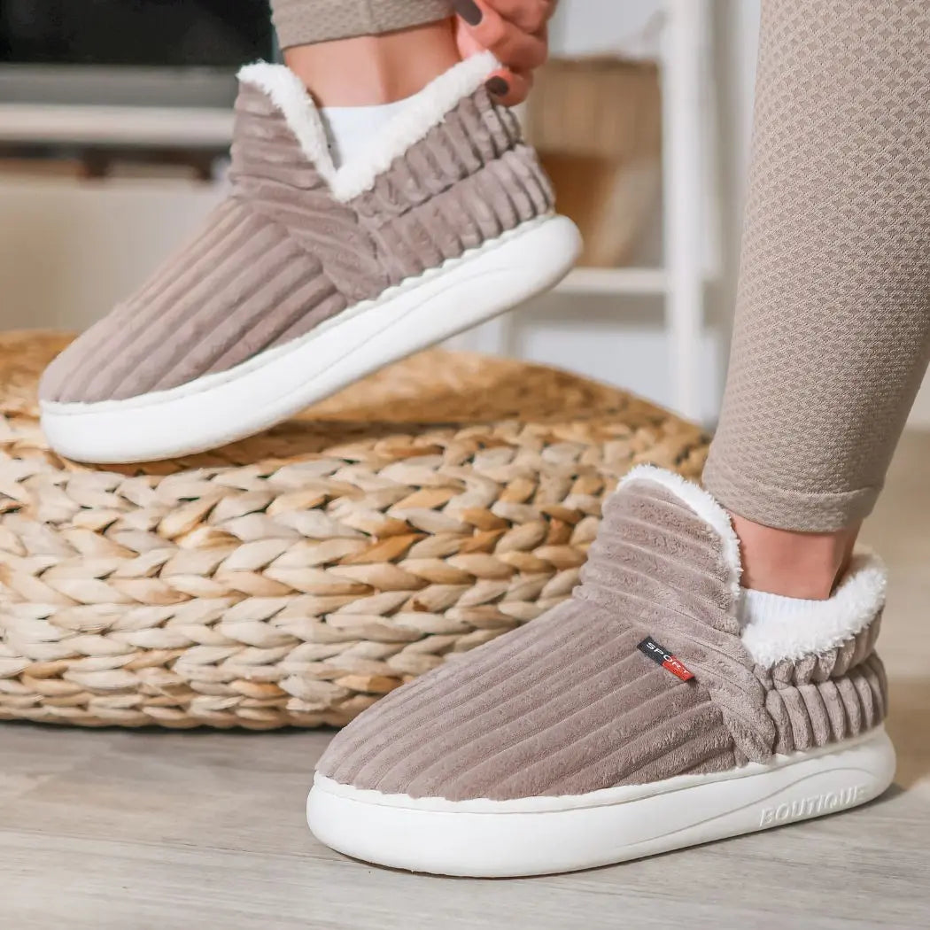 Soft Fuzzy Slippers - Warm Cozy Non Slip Winter Shoes - OutfitLondon