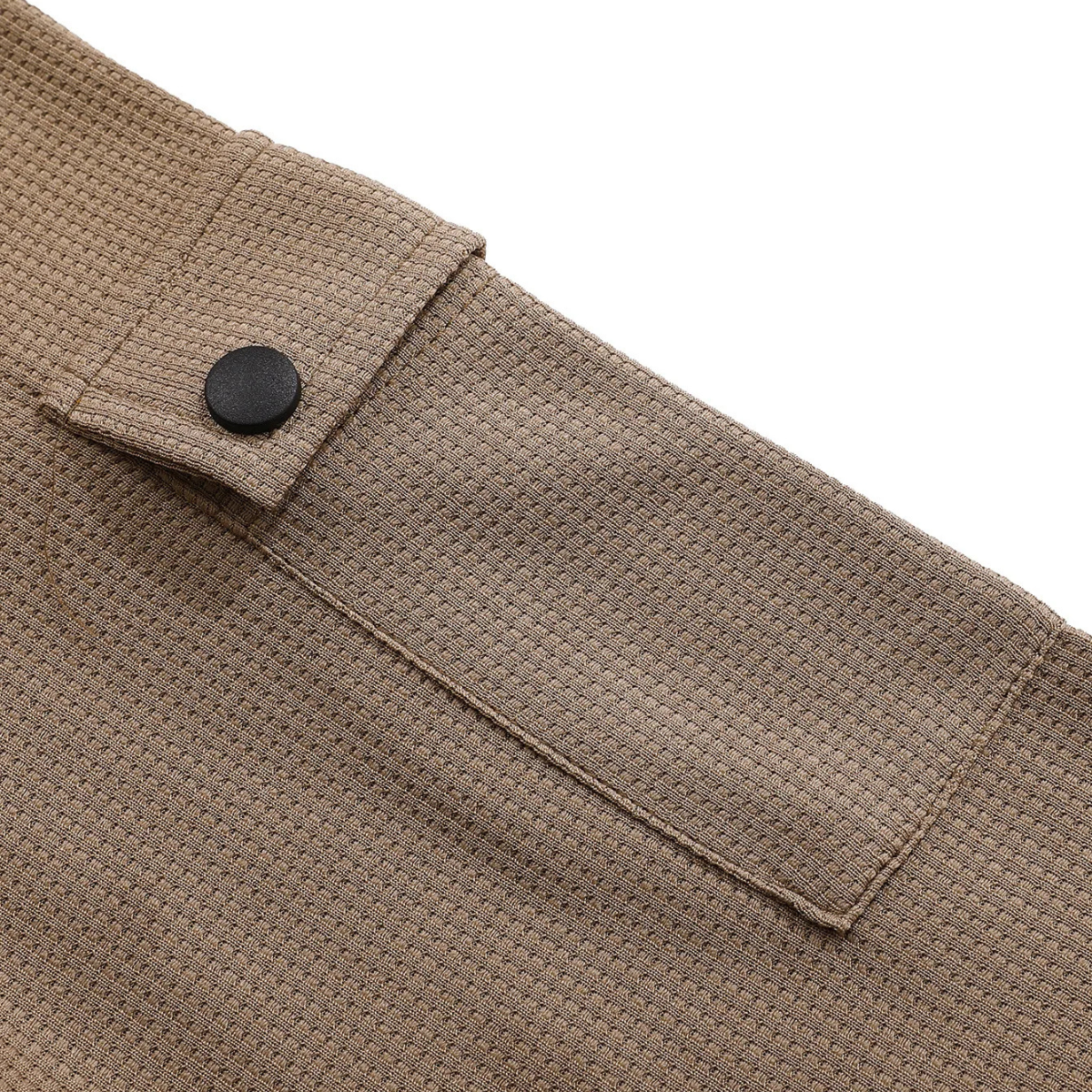 Relaxed Fit Men's Waffle Knit Casual Shirt