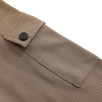 Relaxed Fit Men's Waffle Knit Casual Shirt
