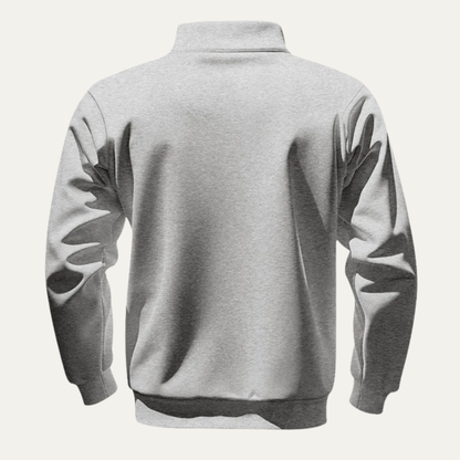 Relaxed Fit Men's Quarter Zip Pullover Sweater