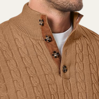 Classic Men's Cable Crew Neck Sweater
