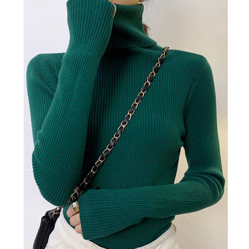 Slim Fit Women's Crew Neck Wool Sweater