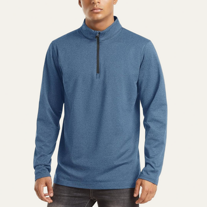 Men's Performance Quarter Zip Polo Shirt