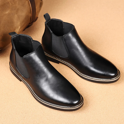 Classic Men's Genuine Leather Ankle Boots