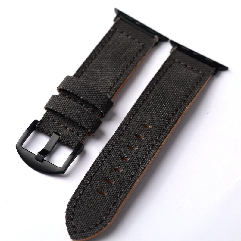 Genuine Leather and Strong Canvas Strap