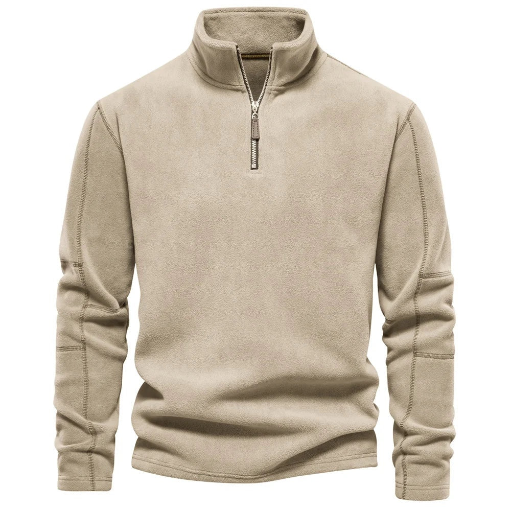 Men's Casual Zip-Up Stand-Collar Sweatshirt