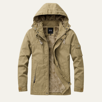 Waterproof Men's Parka Coat with Hood
