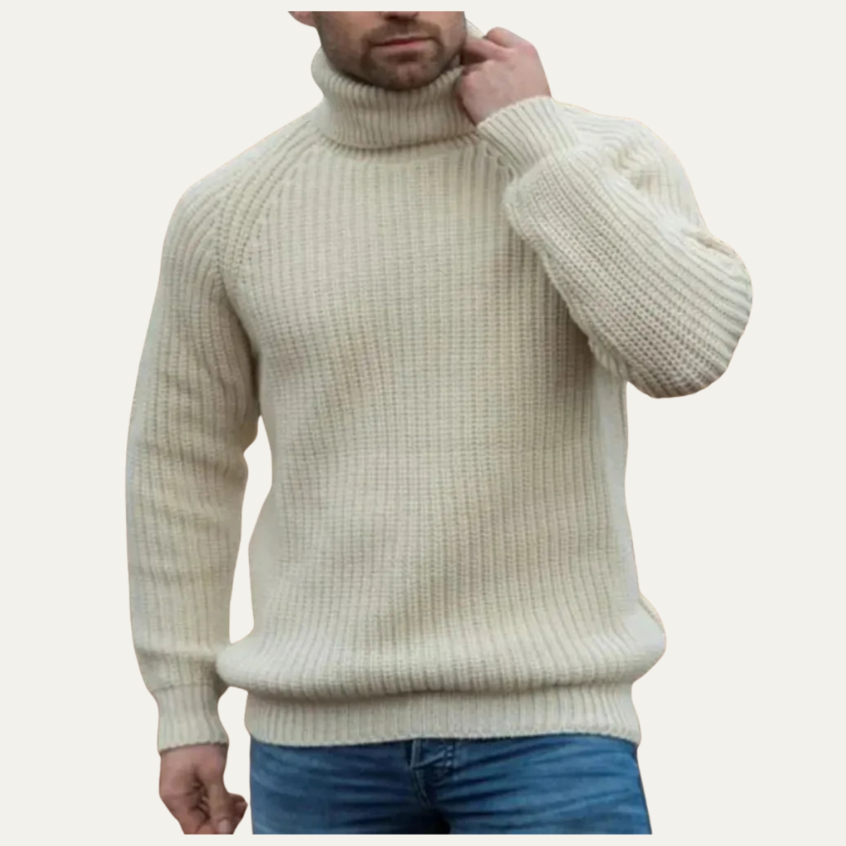 Men's Cozy Thick Cable Knit Turtleneck Sweater
