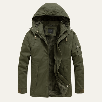 Waterproof Men's Parka Coat with Hood