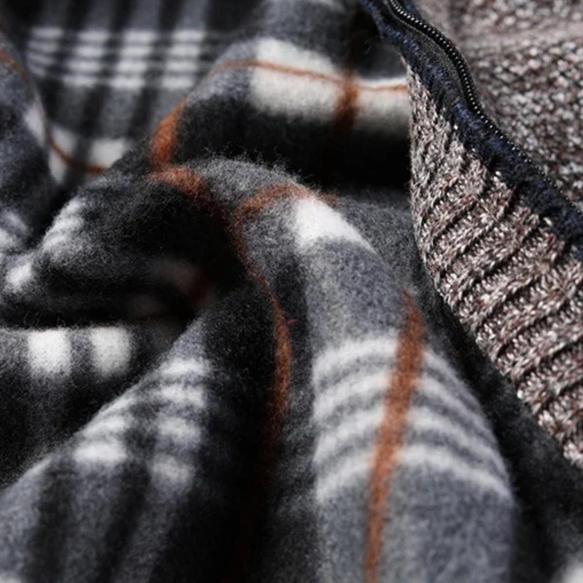 Warm Mens Knit Zipper Cardigan Sweater