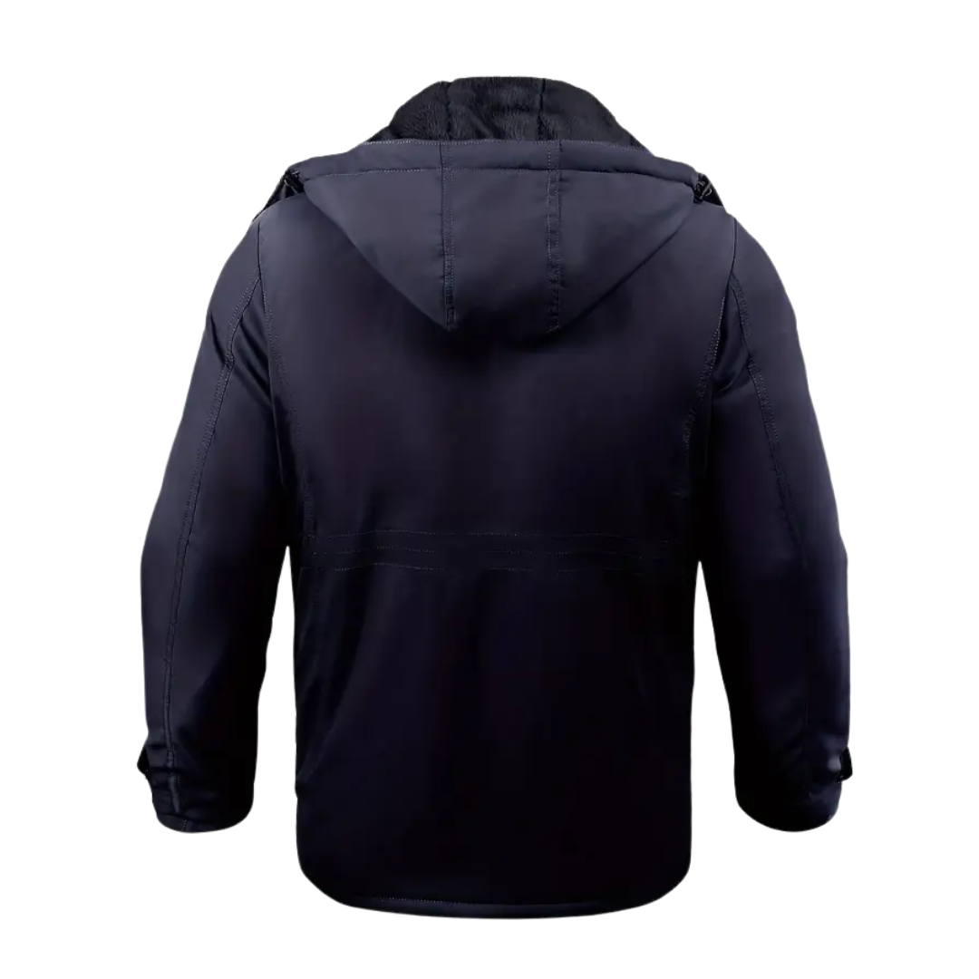 Warm Mens Parka Coat with Fleece Lining and Hood