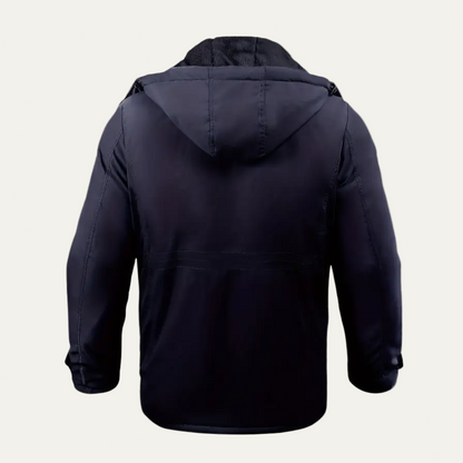 Waterproof Men's Winter Parka Jacket with Hood and Pockets